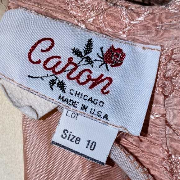 Women's Caron dress. Sz. 10. Excellent condition. Pink/peach. Vintage - Picture 6 of 6